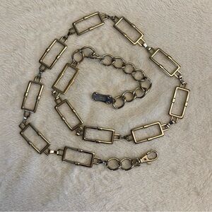 Michael Kors Bamboo Silver Tone Chain Belt